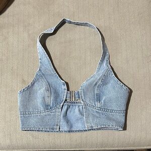 Denim Halter Top
